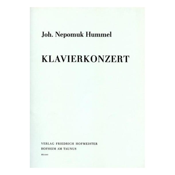Hummel, J. N.: Piano Concerto In A Major