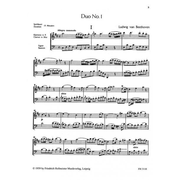 Ludwig Van Beethoven: Three Duos