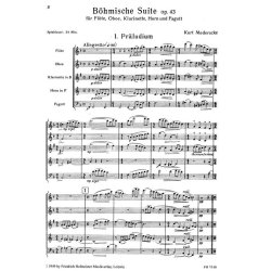 B&ouml;hmische Suite, op. 43 : f&uuml;r Fl&ouml;te, Oboe, Klarinette, Horn und Fagott