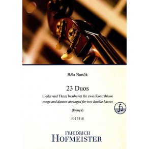 23 Duos : Lieder und Tänze bearbeitet für zwei Kontrabässe