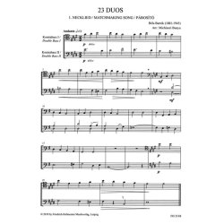 23 Duos : Lieder und T&auml;nze bearbeitet f&uuml;r zwei Kontrab&auml;sse