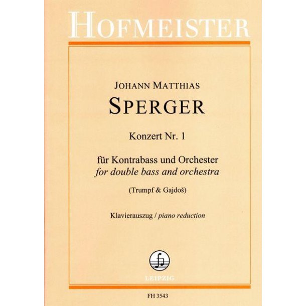 Konzert Nr. 1 f&uuml;r Kontrabass und Orchester