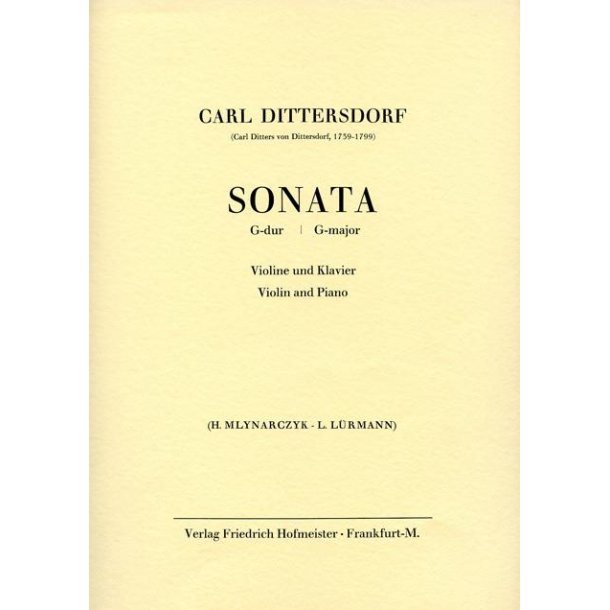 Dittersdorf, C. D. Von: Sonata G Major