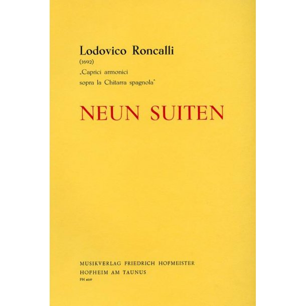 Lodovico Roncalli: Neun Suites