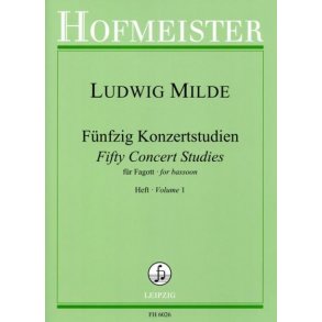 Ludwig Milde: Fnfzig Konzertstudien Op. 26 Band 1