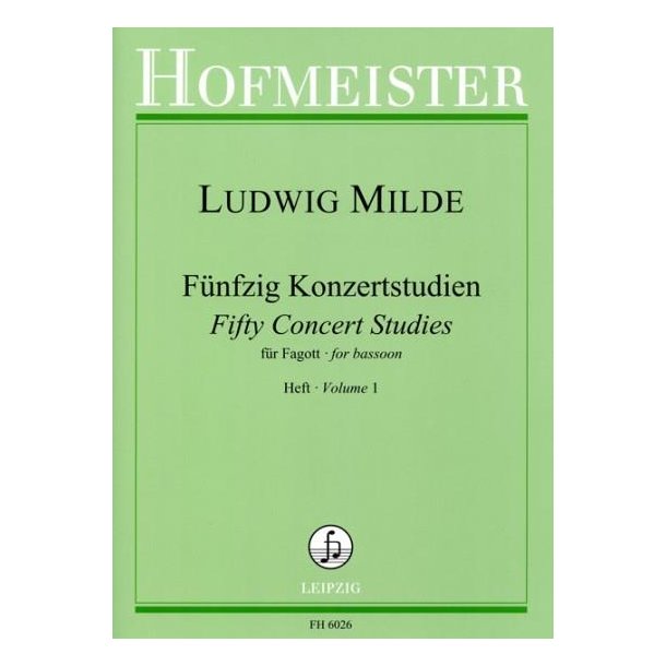 Ludwig Milde: Fnfzig Konzertstudien Op. 26 Band 1