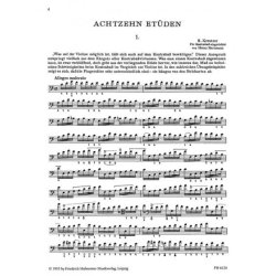 Rudolf Kreutzer: 18 Etuden Fur Violine (Double Bass Edition)