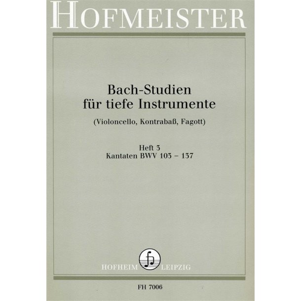 Bach: Studies Book 3-cantatas Bwv 103 - 137