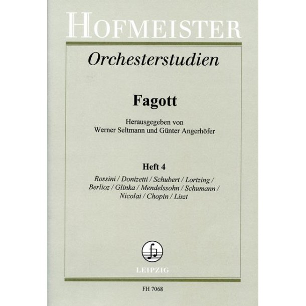 Orchestral Studies Book 4 - Rossini, Donizetti, Schubert, Lortzing, Be