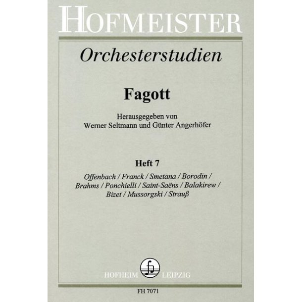 Orchestral Studies Book 7 - Offenbach, Franck, Smetana, Borodin, Brahm