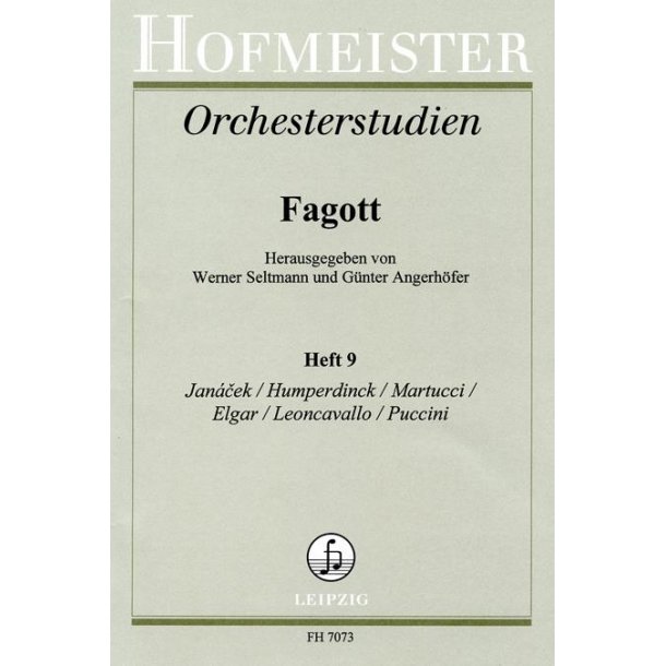 Orchestral Studies Book 9 - Janacek, Elgar, Pucciini