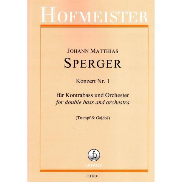 Konzert Nr. 1 f&uuml;r Kontrabass und Orchester