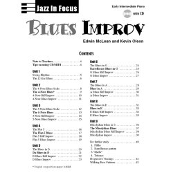 Jazz In Focus Blues Improv Pf Bk/Cd