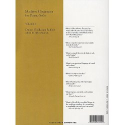 Dianne Goolkasian Rahbee: Modern Miniatures For Piano Solo - Volume 1