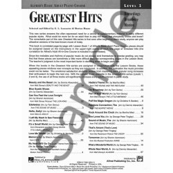 Alfred's Basic Adult Piano Course: Greatest Hits Book 1