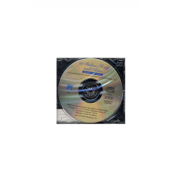 26 Italian Songs And Arias (Medium/Low Voice) CD