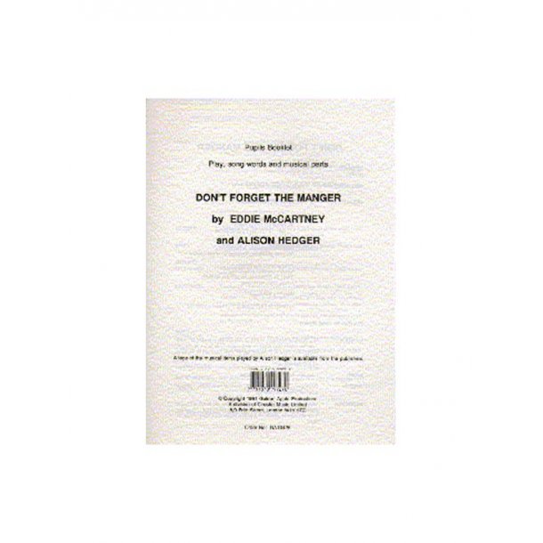 Alison Hedger: Don't Forget The Manger (Pupil's Book)