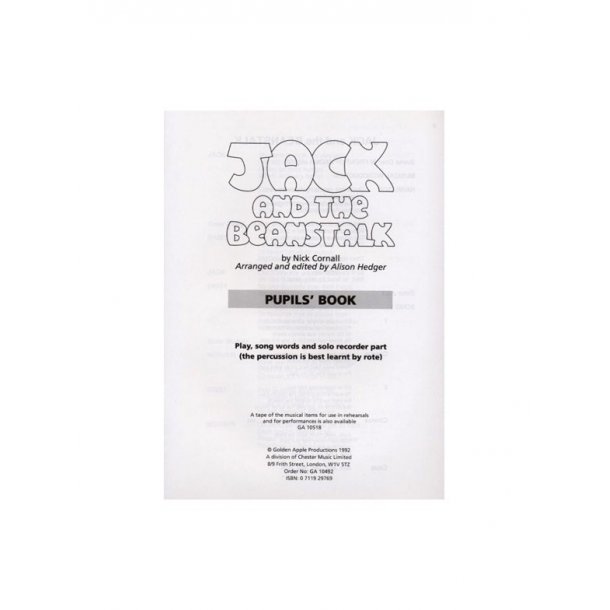 Nick Cornall: Jack And The Beanstalk (Cassette)