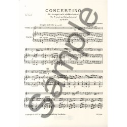 Lars-Erik Larsson: Concertino For Trumpet And Strings Op.45 No.6 (Trumpet/Piano)