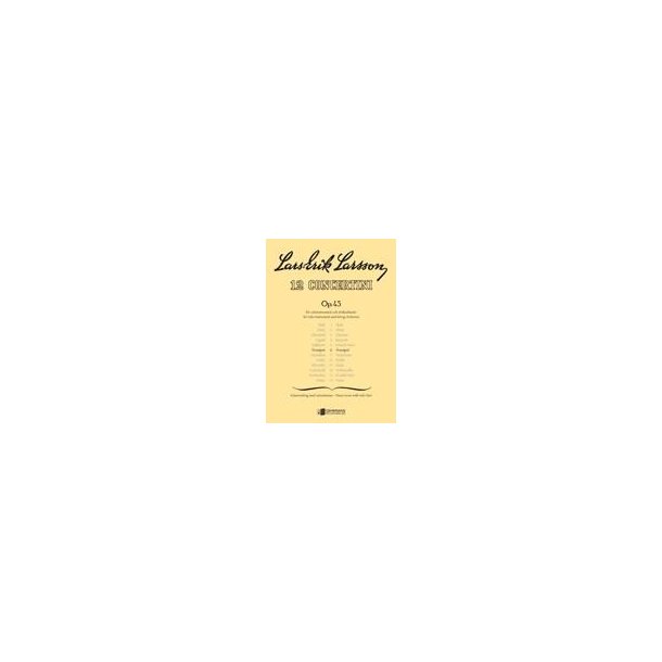 Lars-Erik Larsson: Concertino For Trumpet And Strings Op.45 No.6 - Full Score