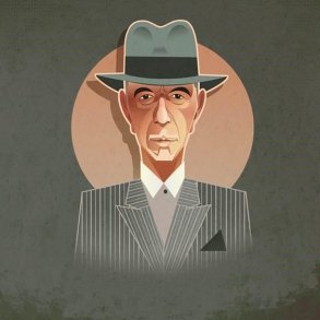 Pop Art Icons Leonard Cohen Card