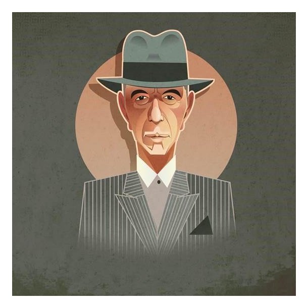 Pop Art Icons Leonard Cohen Card