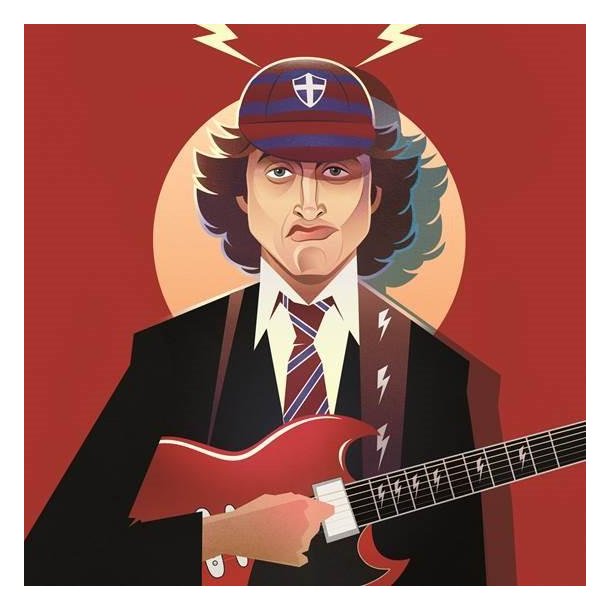 Pop Art Icons Angus Young Card