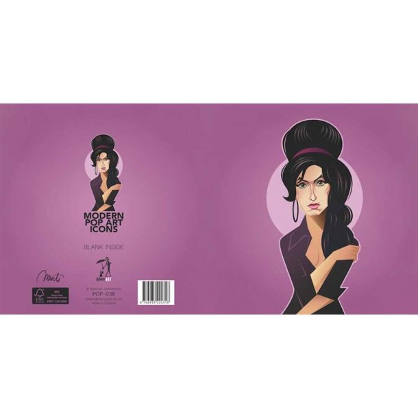 Pop Art Icons Amy Winehouse Card