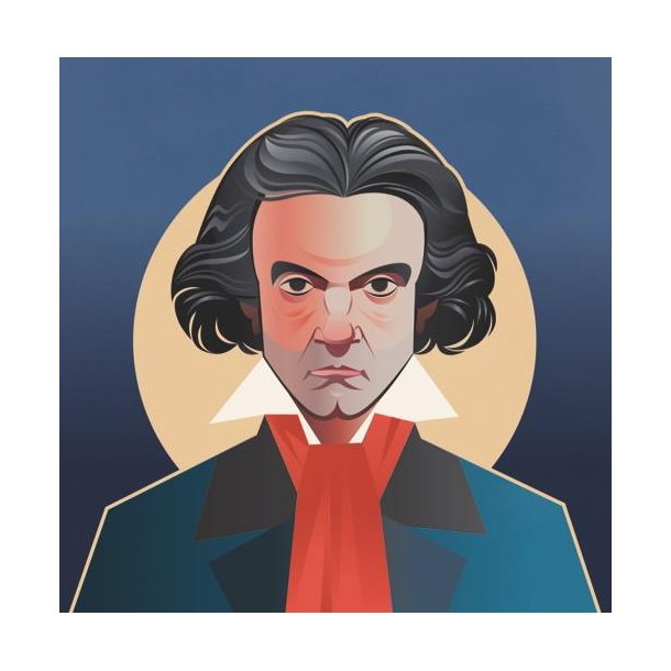 Pop Art Icons Beethoven Card