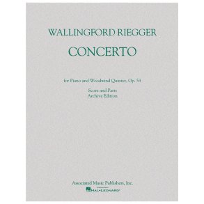 Wallingford Riegger: Concerto For Piano And WoodWind Quintet (Score/Parts)