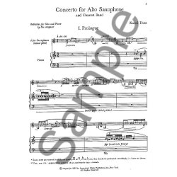 Karel Husa: Concerto For Alto Saxophone And Concert Band (Saxophone/Piano)