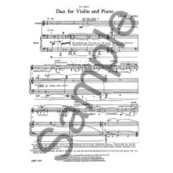 Elliott Carter: Duo For Violin And Piano
