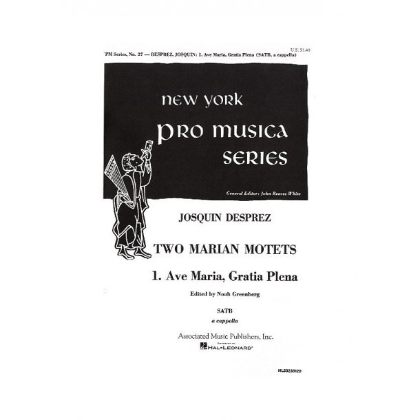 Josquin Des Prez: Ave Maria Gratia Plena (No.1 From Two Marian Motets)