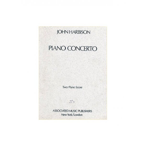John Harbison: Piano Concerto (2 Piano Version)