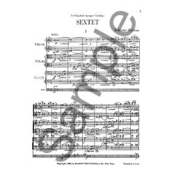 Bohuslav Martinu: Sextet (Miniature Score)