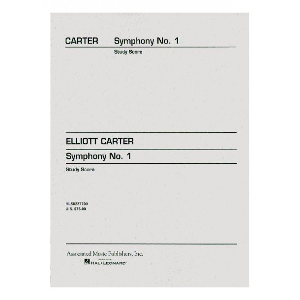 Elliott Carter: Symphony No.1 (Study Score)
