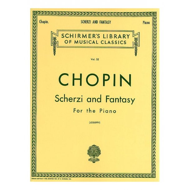 Frederic Chopin: Scherzi/Fantasy In F Minor (Ed. Joseffy)