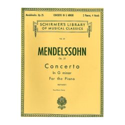 Felix Mendelssohn: Piano Concerto No.1 In G Minor Op.25 (2 Piano Score)
