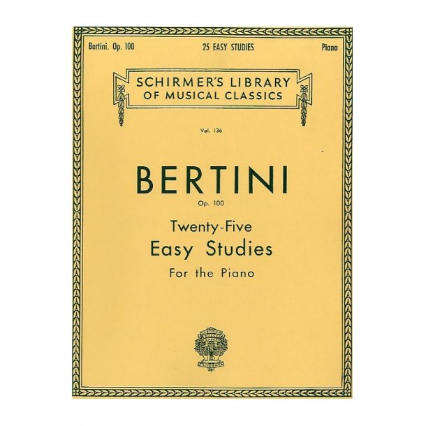 Henri Bertini: Twenty-Five Easy Studies For Piano Op. 100
