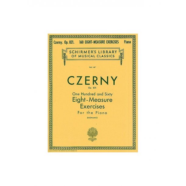 Carl Czerny: 160 Eight-Measure Exercises For Piano Op.821