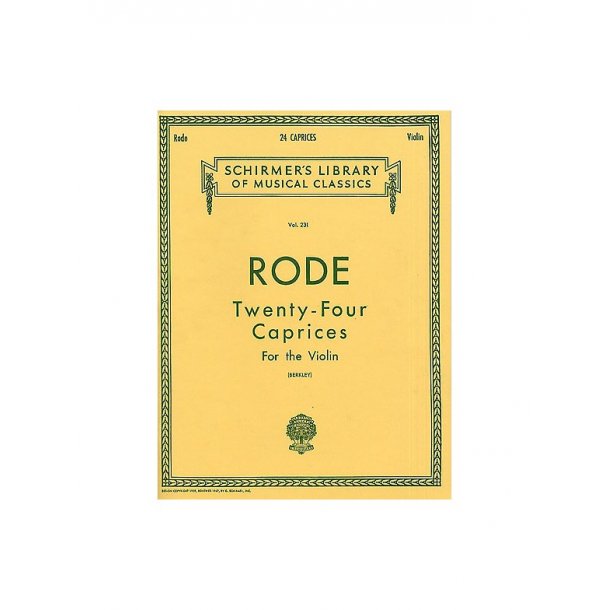 Pierre Rode: Twenty Four Caprices