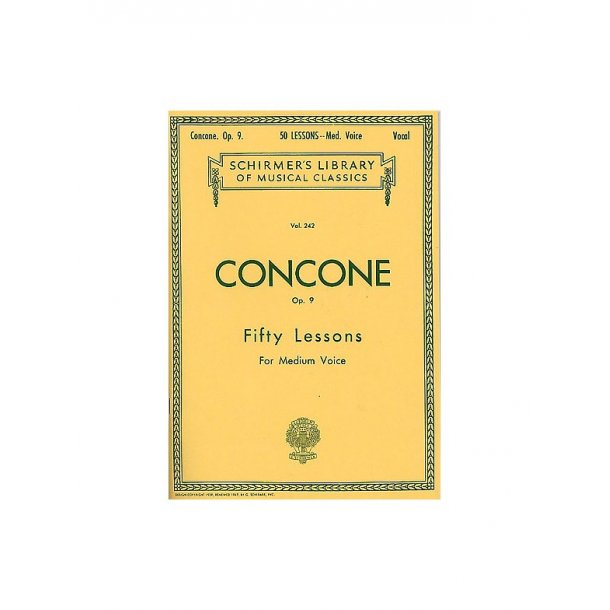 Giuseppe Concone: Fifty Lessons Op.9 For Medium Voice