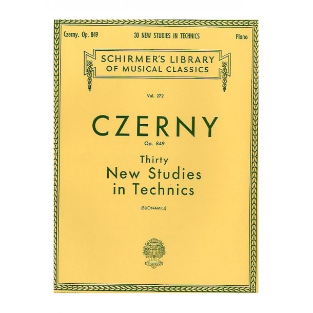 Carl Czerny: Thirty New Studies In Technics Op. 849