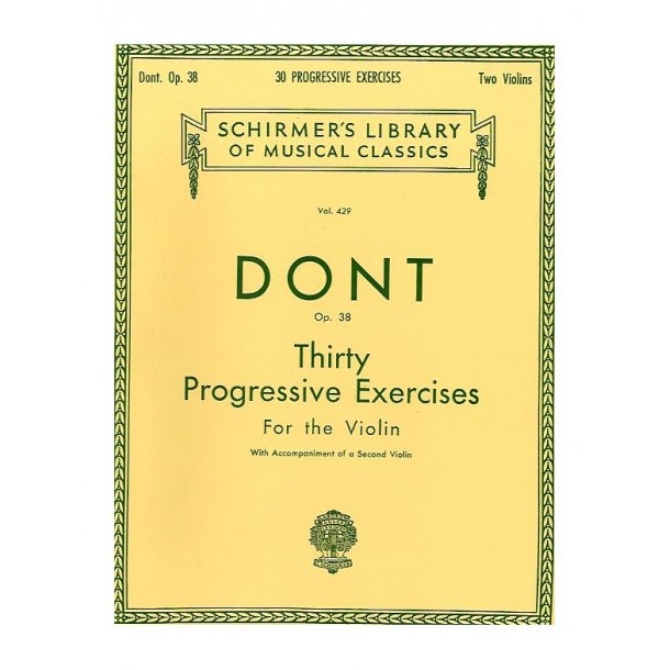 Jacques Dont: Thirty Progressive Exercises For The Violin Op.38