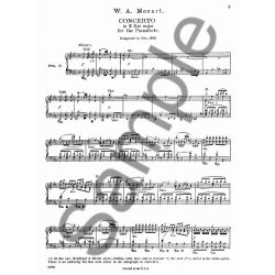W.A. Mozart: Piano Concerto No.22 In E Flat K.482 (2 Piano Score)