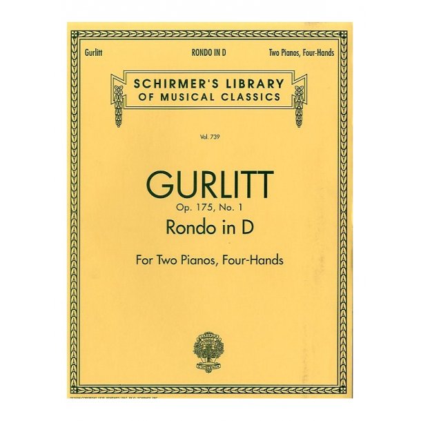 Cornelius Gurlitt: Rondo In D Op.175 No.1 (2 Pianos)
