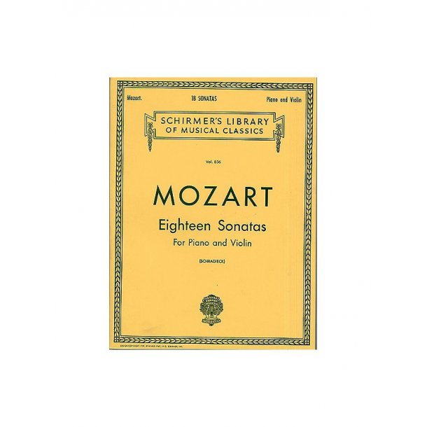 W.A. Mozart: Eighteen Sonatas For Violin And Piano