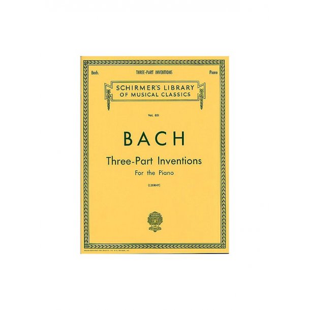 J.S. Bach: Fifteen Three-Part Inventions (Czerny)