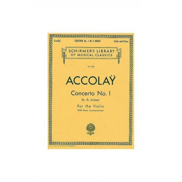 Jean Batiste Accolay: Concerto No. 1 In A Minor