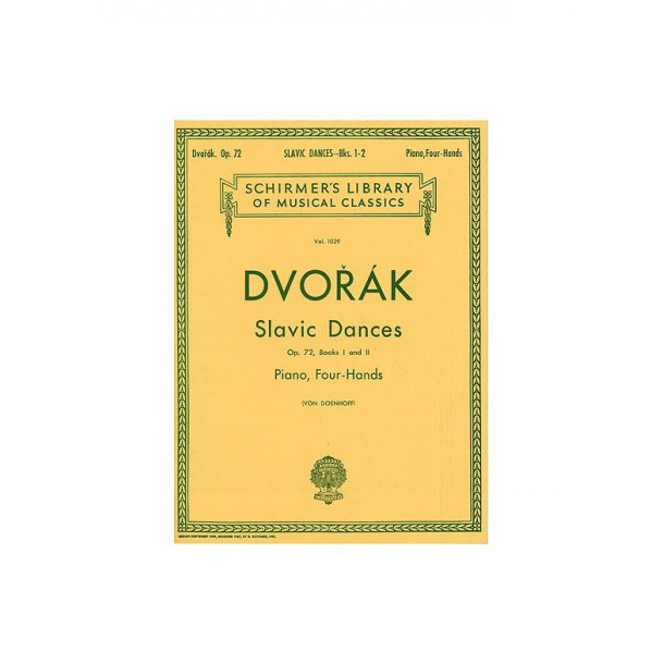 Antonin Dvorak: Slavonic Dances Op.72 Books 1 and 2 (Piano Duet)